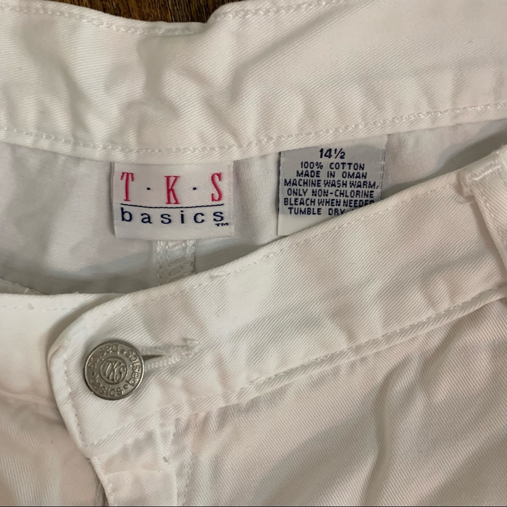 Vintage 80s 90s high waisted white jean shorts - Picture 4 of 7